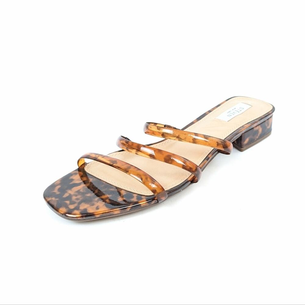 Steven New York Women Shoes Tortoise Hades Strappy Slide On Sandal Size 11